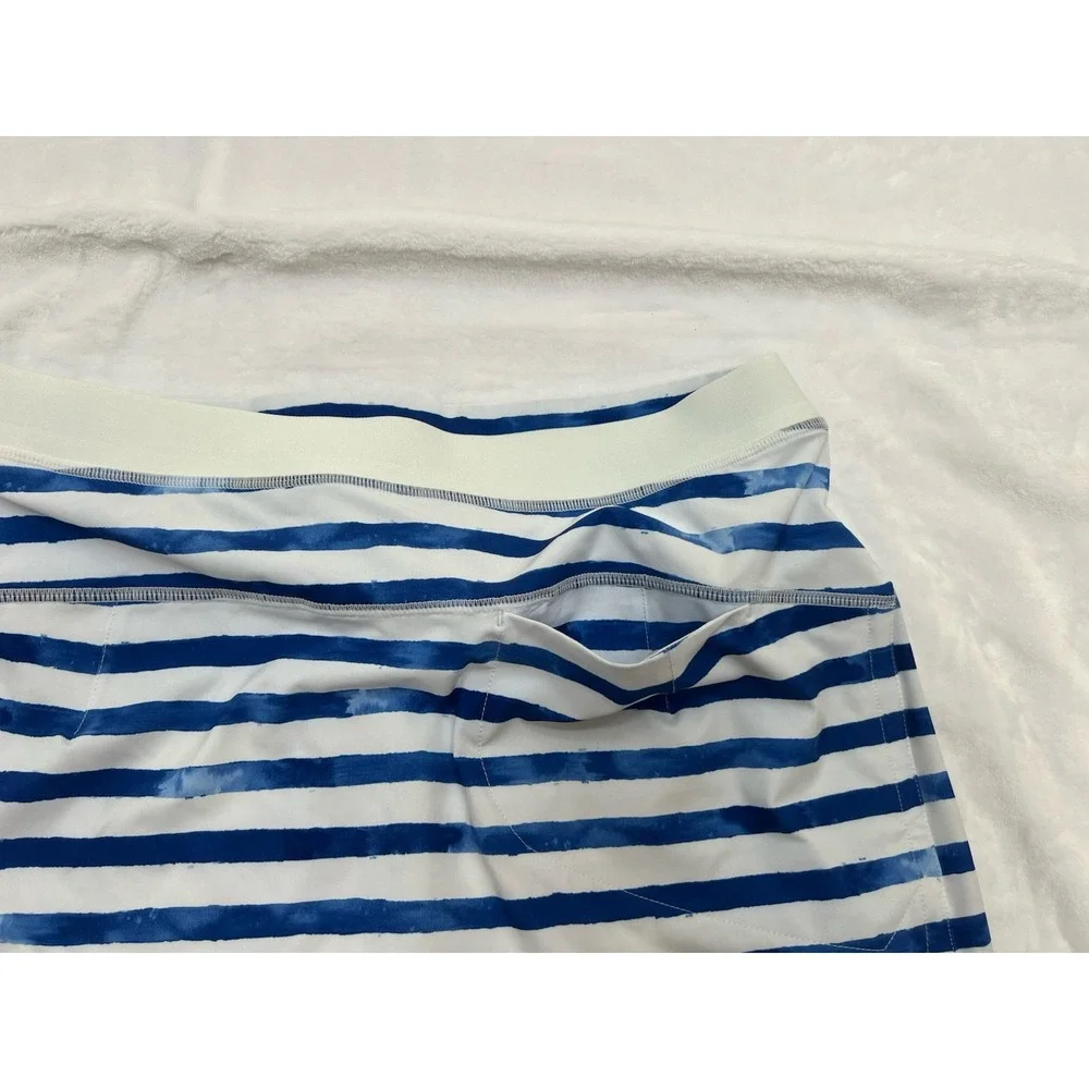 RLX Ralph Lauren Small Golf Tennis Skirt Skort Blue / White Striped - Picture 8 of 10